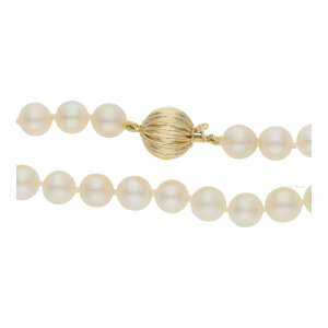 Perlenkette Gold 585 Akoya Zuchtperlen Second Hand...