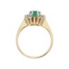 Ring 585/000 (14 Karat) Gold mit Smaragd & Diamanten getragen 25321111