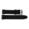JuwelmaLux Uhrband Silikon für Swatch schwarz JL28-10-0117