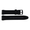JuwelmaLux Uhrband Silikon für Swatch schwarz JL28-10-0117