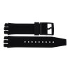 JuwelmaLux Uhrband Silikon für Swatch schwarz JL28-10-0118