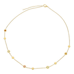 Boccia Halskette 08055-02 Titan vergoldet mit Turmaline