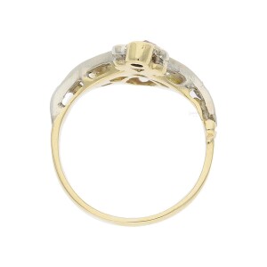 Ring 750/000 (18 Karat) Weiß- & Gelbgold mit Rubine & Diamanten getragen 25321190