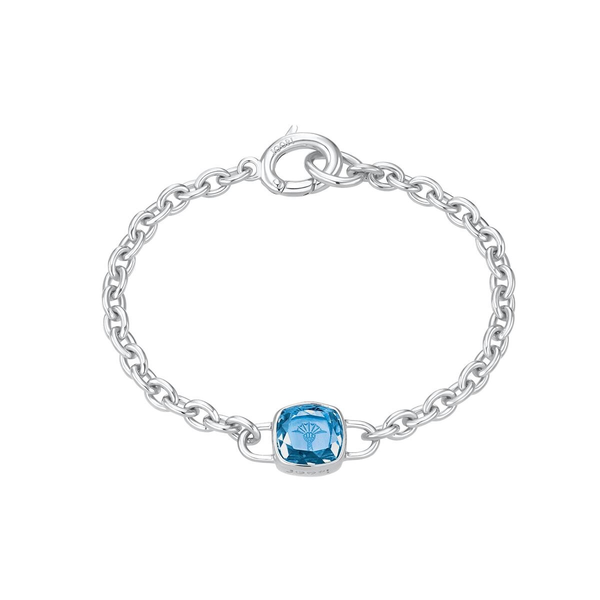 JOOP! Damen Armband 925/000 Sterling Silber Glasstein Blau 2033990