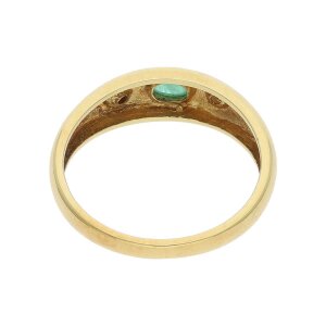 JuwelmaLux Ring 585/000 (14 Karat) Gold mit Saragd und...