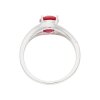 JuwelmaLux Ring Sterling Silber mit roten Zirkonia JL10-07-3164