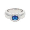 JuwelmaLux Ring 925/000 Sterling Silber synth Zirkonia blau JL10-07-3191