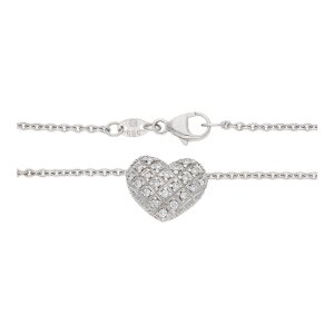 Collier Weißgold 585 Brillanten Herz JL30-05-3789...