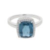 JuwelmaLux Ring 925/000 Sterling Silber mit London Blue Topas JL10-07-3166