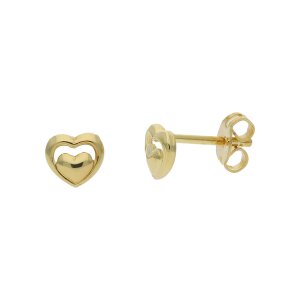 Kinderohrringe Herz Gold 333 Juwelmalux Made in Germany...