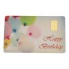 Goldbarren Geschenkkarte "Happy Birthday" 1 Gramm Feingold 999.9