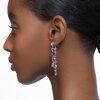 Swarovski Ohrhänger Drop 5613740 Gema, Asymmetrisch, Lang, Mehrfarbig, Rhodiniert