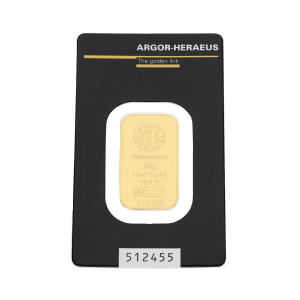 Goldbarren 10 Gramm Argor-Heraeus geprägt...