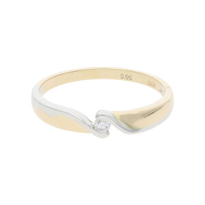 JuwelmaLux Ring 585 Gold und Weißgold mit Brillant...