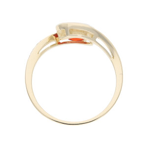 JuwelmaLux Ring 585/000 (14 Karat) Gold mit Feueropal und...