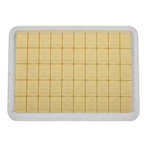Goldbarren Tafelbarren 50 Gramm Heimerle+Meule 999,9...
