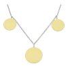 JuwelmaLux Halskette Gravurplatten Silber Gold plattiert JL10-05-3206