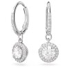 Swarovski Ohrhänger 5636270 Constella Drop-Ohrhänger, Pavé, Weiß, Rhodiniert