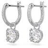 Swarovski Ohrhänger 5636717-5649007 Constella Rundschliff, Weiß, Rhodiniert