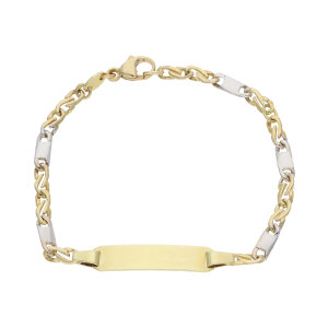 JuwelmaLux ID- Armband 585 Gold und Weißgold JL15-03-0162