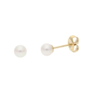 JuwelmaLux Perlen Ohrringe für Frauen 585 Gold mit...