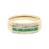 Ring Set 585/000 (14 Karat) Gold Diamanten, Smaragd, Saphir und Rubin getragen 25321474