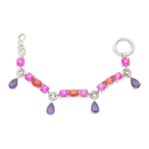 Armband Silber 835 synthetische Steine Second Hand...