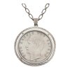 Anhänger Münze Silber, mit Kette, "Otto König von Bayern", getragen 25321532