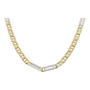 Halskette 585/000 (14 Karat) Gold und Weißgold...