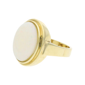 Damenring 585/000 (14 Karat) Gold mit Opal, getragen...