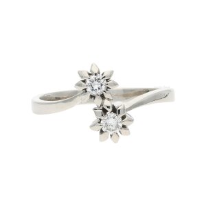Damenring 585 Weißgold Brillant getragen 25321573...