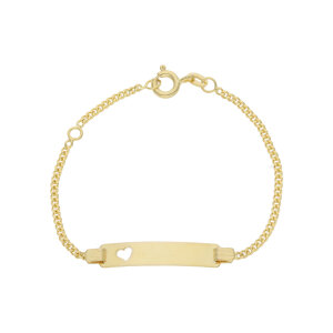 Gravur Armband mit Herz Kinder Gold 585 Juwelmalux...