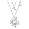 Swarovski Halskette im Lagenlook 5644658 Gema, Blume, weiß, rhodiniert