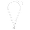 Swarovski Halskette im Lagenlook 5644658 Gema, Blume, weiß, rhodiniert