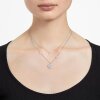 Swarovski Halskette im Lagenlook 5644658 Gema, Blume, weiß, rhodiniert