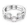 Swarovski Ring 5640961 Constella Ring Set (2), Rundschliff, Weiß, Rhodiniert G55