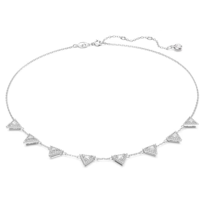 Swarovski Halskette 5643021 Ortyx Halskette Trilliant-Schliff, Weiß, Rhodiniert