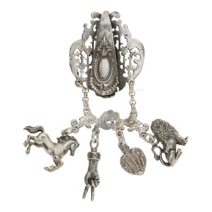 Charivarikette Tracht Silber 925 geschwärzt...