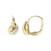 Ohrhänger 585/000 (14 Karat) Gold und Weißgold mit Brillant getragen 25321619