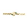 Armband 585/000 (14 Karat) Gold mit Smaragd und Brillant getragen 25321627