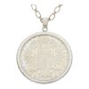 Anhänger Münze 835/000 Silber, "Mutter Theresia", mit Kette, getragen 25321635