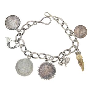 Trachten Charivari Kette 835/000 Silber, geschwärzt,...