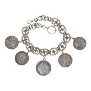 Trachten Charivari Kette Silber 835 geschwärzt...