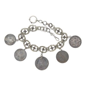 Trachten Charivari Kette Silber 835 geschwärzt...