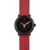 Rolf Cremer Uhr Circle 507606 Lederband, Edelstahl, rot, schwarz