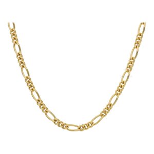Halskette Figaro 585/000 (14 Karat) Gold getragen 25321770