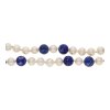 Perlenkette aus Akoya Zuchtperle mit Lapislazuli, getragen 25321753