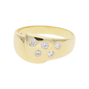 Ring 750/000 (18 Karat) Gold mit Brillanten getragen...