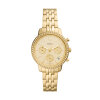 Fossil Damen Uhr ES5219 Neutra Chronograph Edelstahl vergoldet