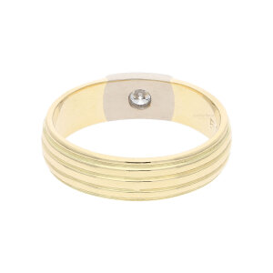 Ring Gold und Weißgold 585 Brillanten Second Hand...